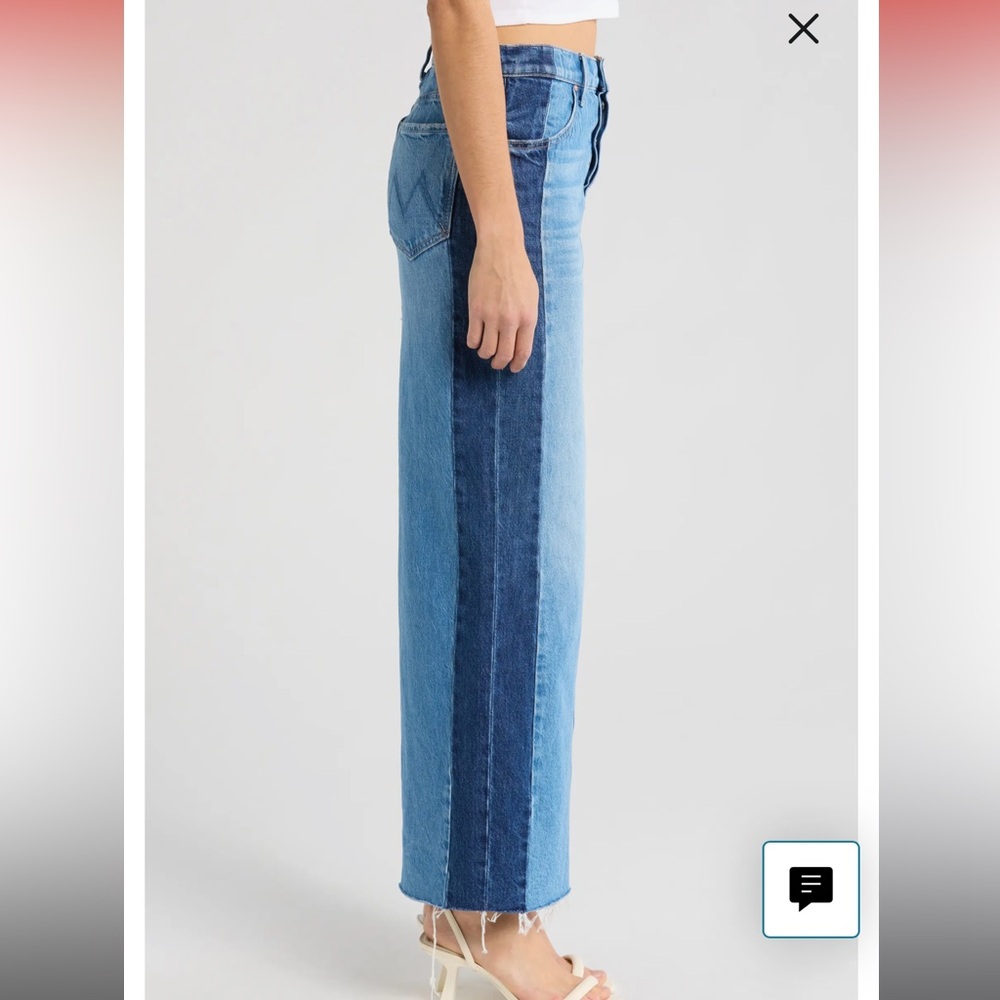 MOTHER The Flagpole Raw Hem Denim Maxi Skirt 100% Cotton - Picture 4 of 14